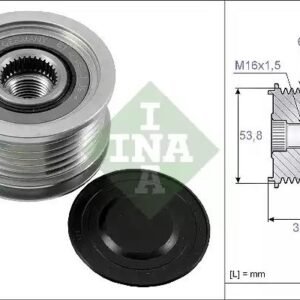 INA 535 017010 Poulie roue libre, alternateur