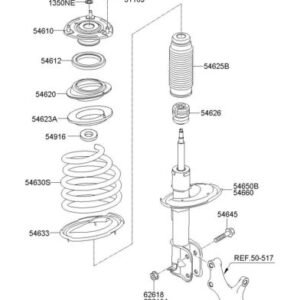 KIA/Hyundai 54625C5000 Soufflet d'amortisseur avant