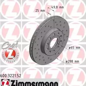 ZIMMERMANN 600.3221.52<br>Disque de frein