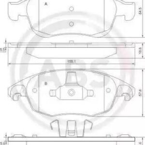 A.B.S. 37598 Kit de plaquettes de frein, frein à disque