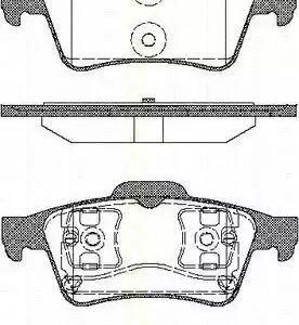 TRISCAN 8110 10534 Kit de plaquettes de frein, frein à disque