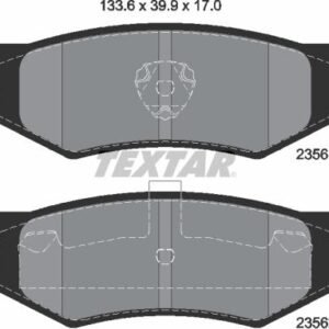 Textar 2356102 Kit de plaquettes de frein, frein à disque