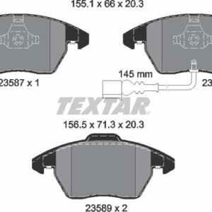 Textar 2358701 Kit de plaquettes de frein, frein à disque