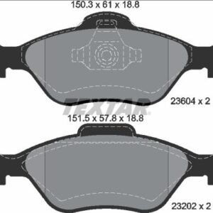 Textar 2360406 Kit de plaquettes de frein, frein à disque