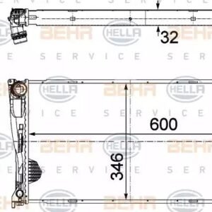 HELLA 8MK 376 754-004 Radiateur, refroidissement du moteur