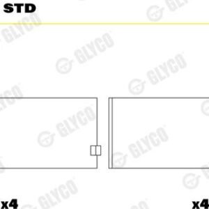 Glyco 71-5006/4 STD Coussinet de bielle