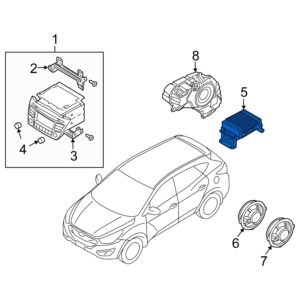 Amplificateur 963703V401A-DS Kia/Hyundai