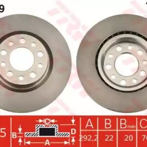 TRW DF4479 Disque de frein