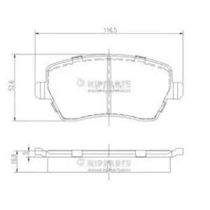 NIPPARTS J3601085 Kit de plaquettes de frein, frein à disque