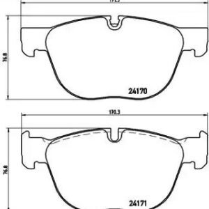 BREMBO P 06 049 Kit de plaquettes de frein, frein à disque