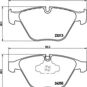 Brembo P 06 055 Kit de plaquettes de frein, frein à disque
