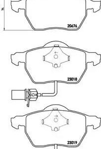 BREMBO P 85 085 Kit de plaquettes de frein, frein à disque