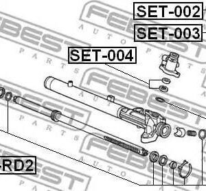 FEBEST SET-003 Kit de réparation, crémaillière de direction
