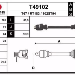 EAI T49102 Arbre de transmission