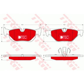 Kit de plaquettes de frein, frein à disque (GDB1626DTE - TRW)