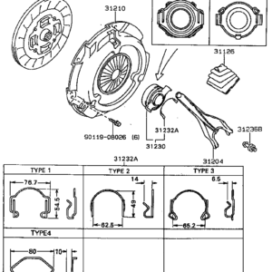 TOYOTA 31230-12170 - Butée de débrayage