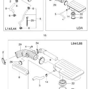 DAEWOO 96553533 - Tuyau, ventilation de carter-moteur