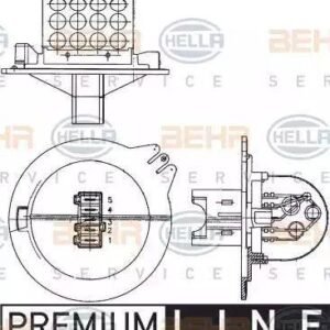 HELLA 9ML 351 303-271 - Résistance, pulseur d'air habitacle
