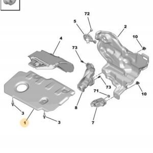 FCA/Peugeot/Citroen 9808963280 - Cache, courroie